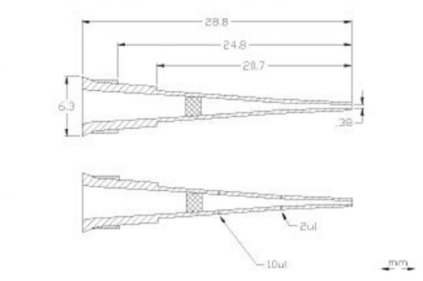 Multi MicroGuard G Tips 0.1-10 ul , Low Binding, Sterile, 10x96/rack - Image 2